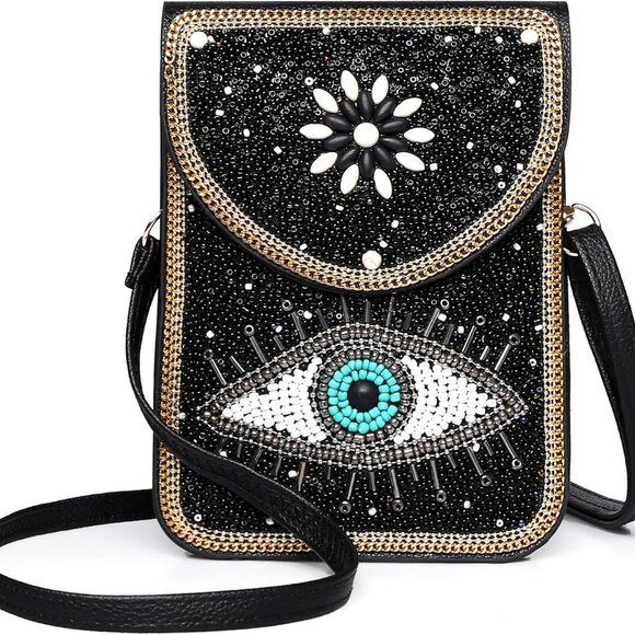 Small Handmade Crossbody Bag Women Leather Multi-Compartment Stylish - Picture 1 of 7
